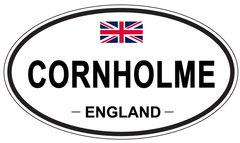 CORNHOLME, ENGLAND - Oval Sticker