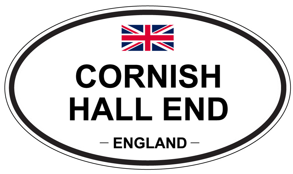 CORNISH HALL END, ENGLAND - Oval Sticker