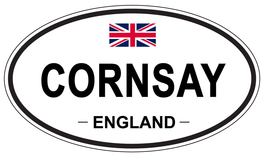 CORNSAY, ENGLAND - Oval Sticker