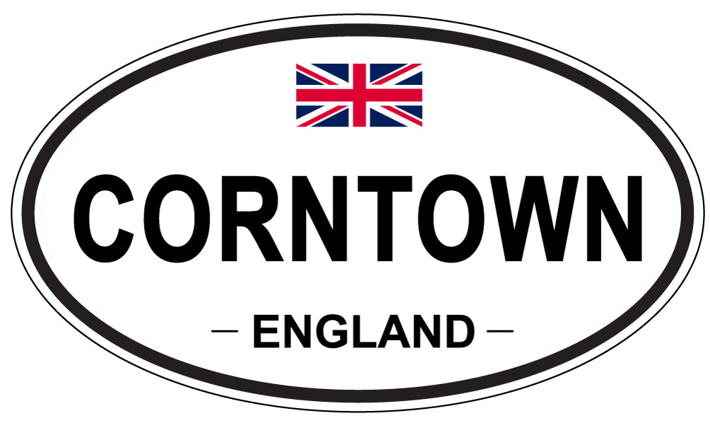CORNTOWN, ENGLAND - Oval Sticker