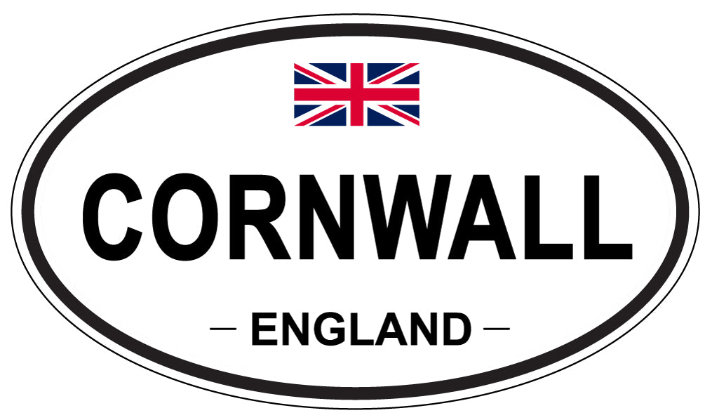 CORNWALL, ENGLAND - Oval Sticker