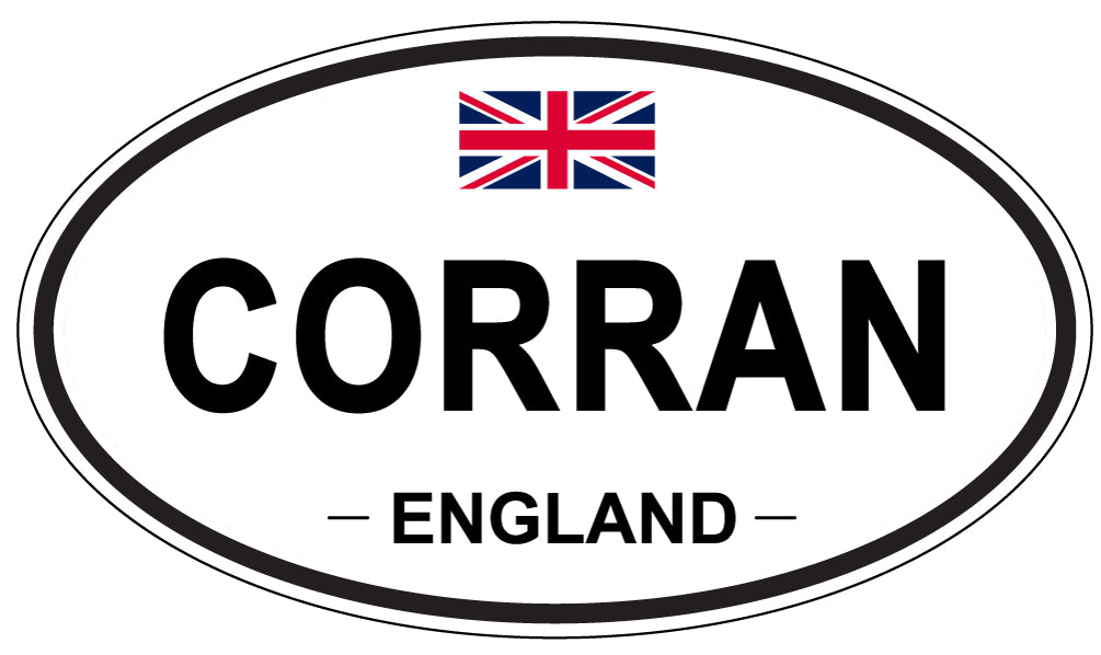 CORRAN, ENGLAND - Oval Sticker
