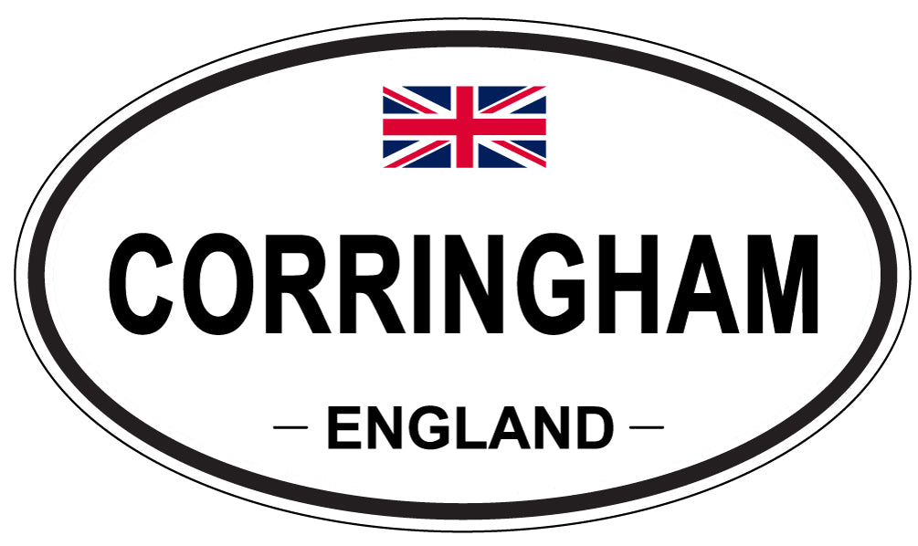 CORRINGHAM, ENGLAND - Oval Sticker