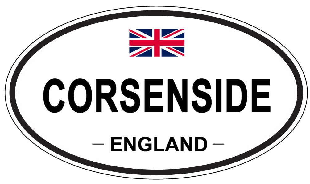CORSENSIDE, ENGLAND - Oval Sticker