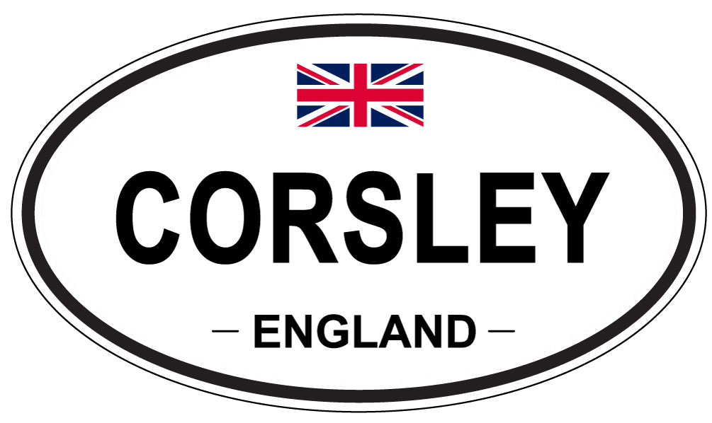 CORSLEY, ENGLAND - Oval Sticker