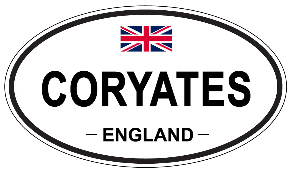 CORYATES, ENGLAND - Oval Sticker
