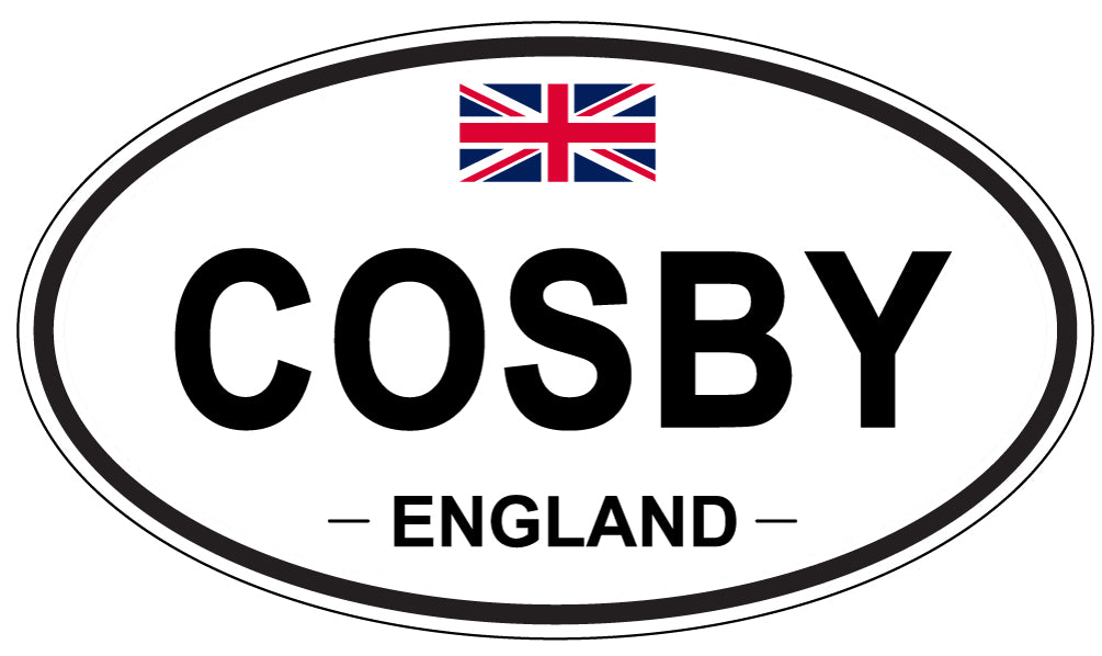 COSBY, ENGLAND - Oval Sticker