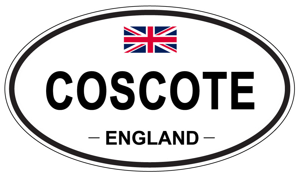 COSCOTE, ENGLAND - Oval Sticker
