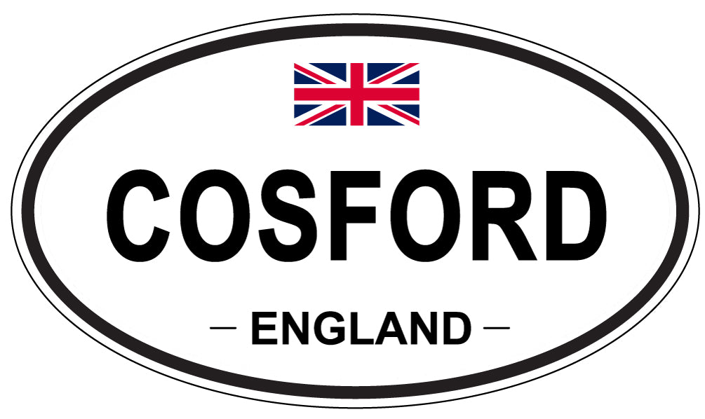 COSFORD, ENGLAND - Oval Sticker