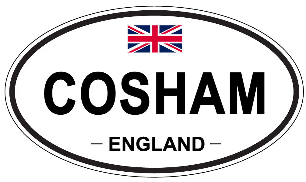 COSHAM, ENGLAND - Oval Sticker