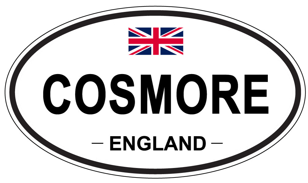 COSMORE, ENGLAND - Oval Sticker