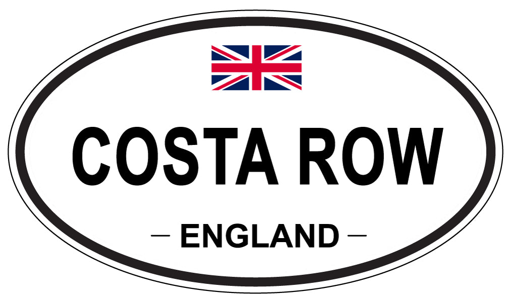 COSTA ROW, ENGLAND - Oval Sticker