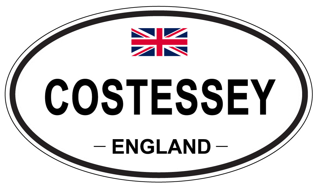 COSTESSEY, ENGLAND - Oval Sticker
