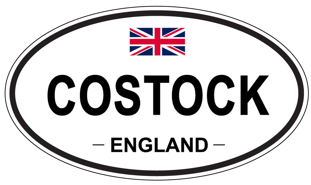 COSTOCK, ENGLAND - Oval Sticker