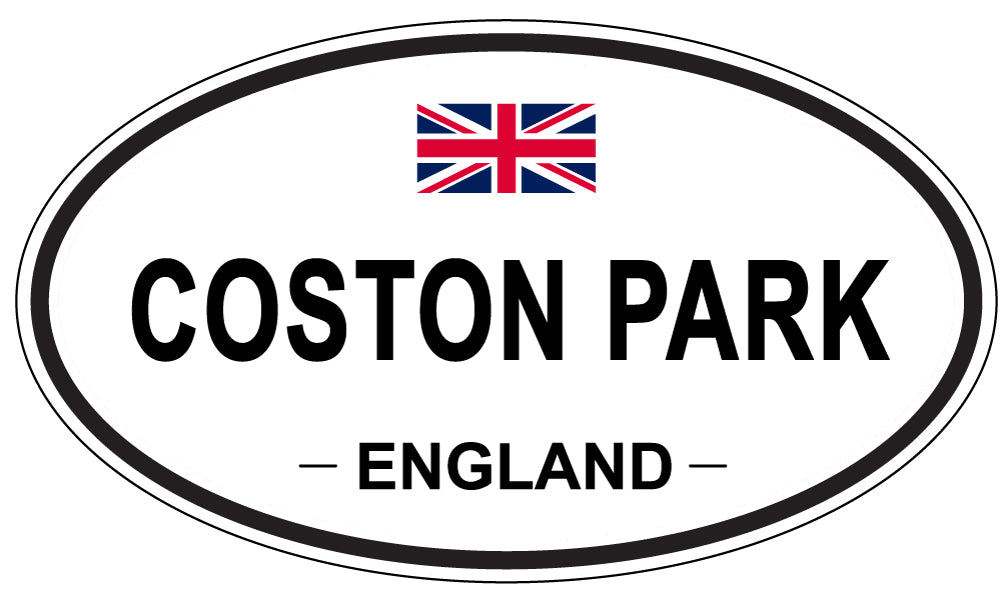 COSTON PARK, ENGLAND - Oval Sticker