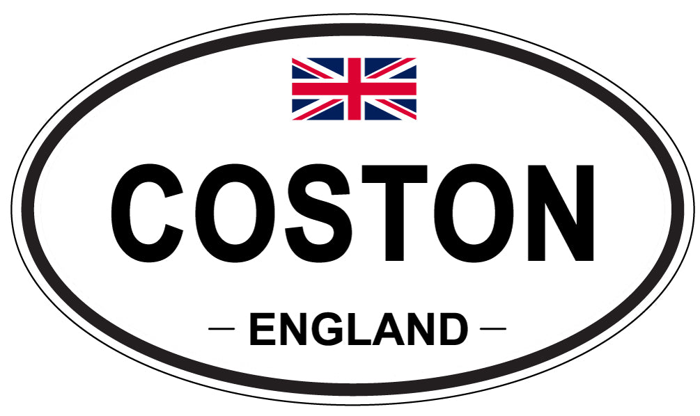 COSTON, ENGLAND - Oval Sticker