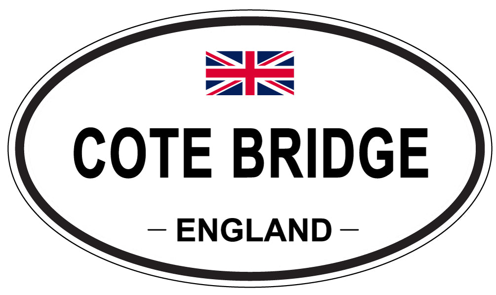 COTE BRIDGE, ENGLAND - Oval Sticker