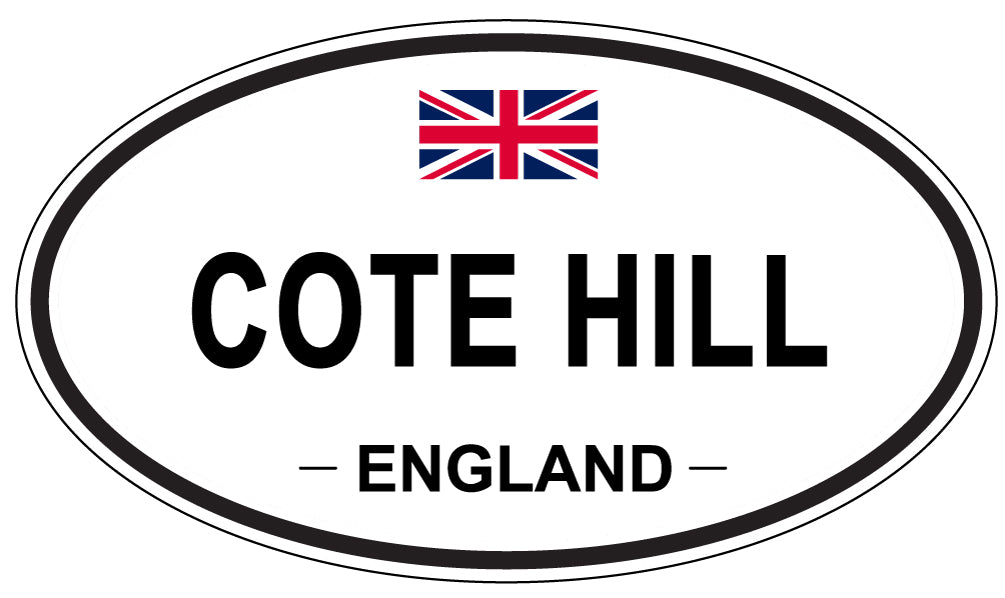 COTE HILL, ENGLAND - Oval Sticker