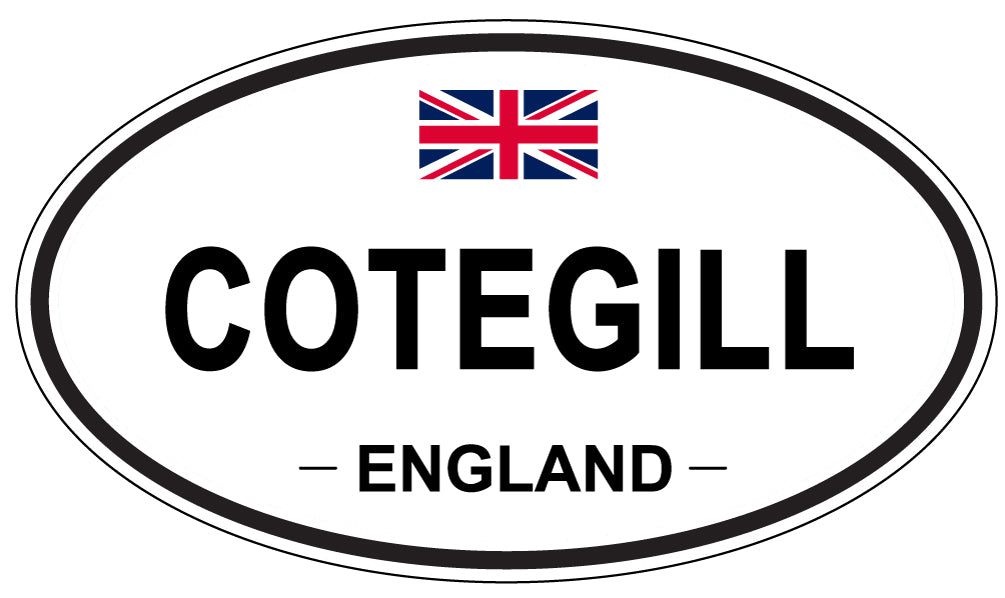 COTEGILL, ENGLAND - Oval Sticker