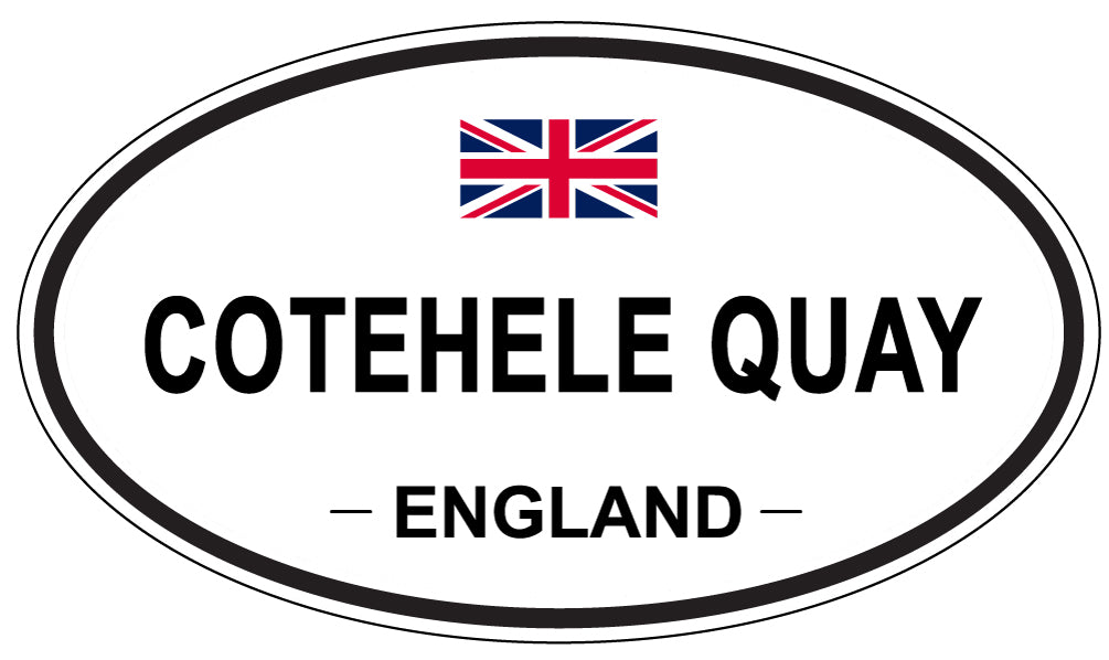 COTEHELE QUAY, ENGLAND - Oval Sticker