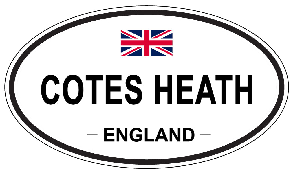 COTES HEATH, ENGLAND - Oval Sticker