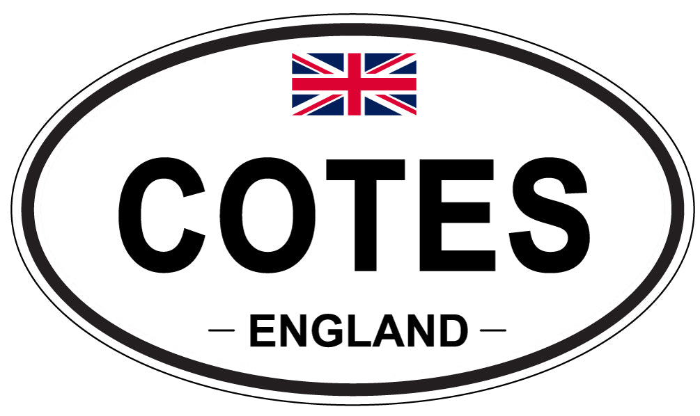 COTES, ENGLAND - Oval Sticker