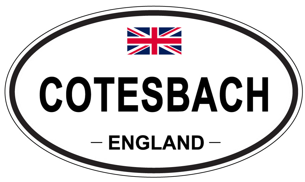 COTESBACH, ENGLAND - Oval Sticker