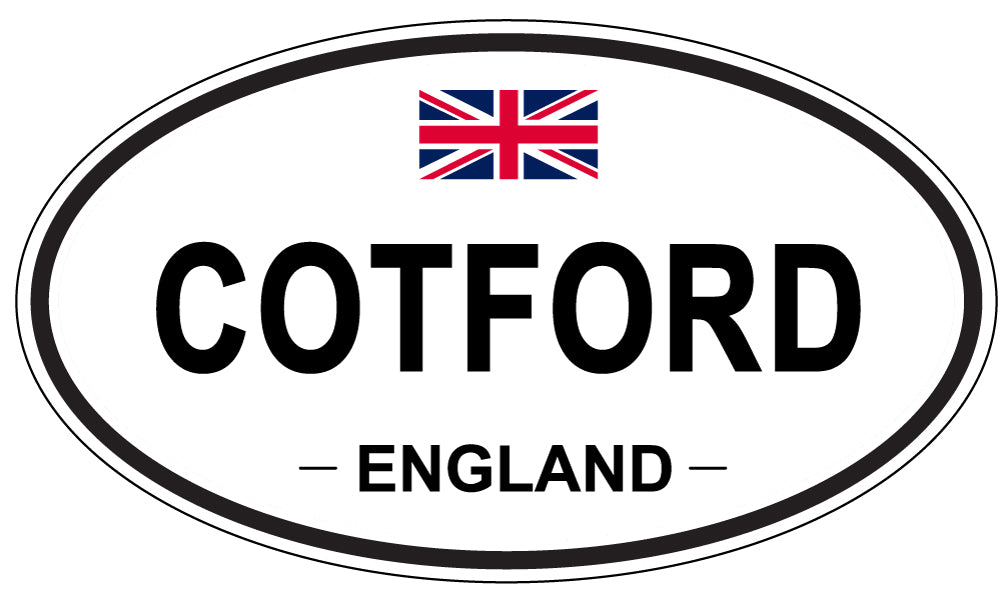 COTFORD, ENGLAND - Oval Sticker