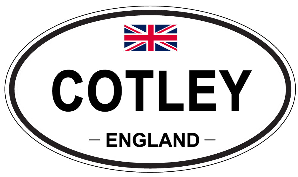 COTLEY, ENGLAND - Oval Sticker