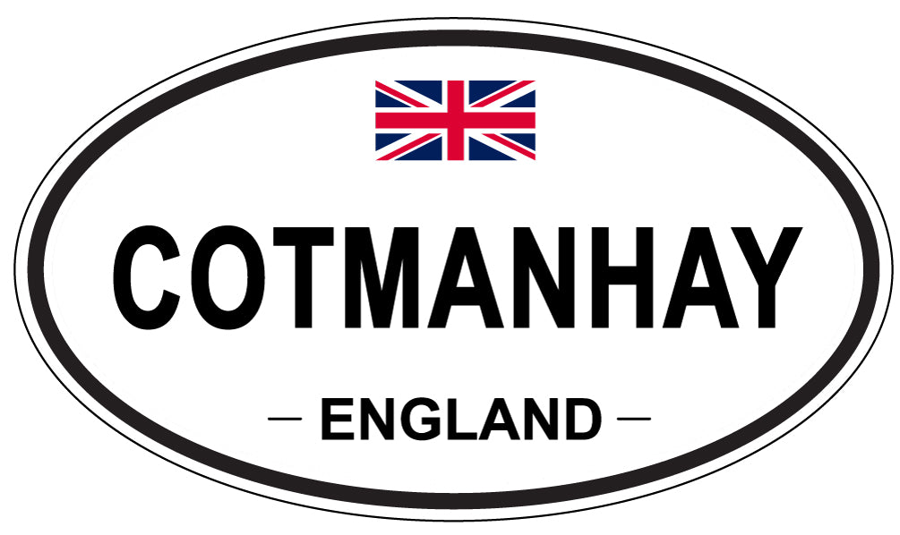 COTMANHAY, ENGLAND - Oval Sticker