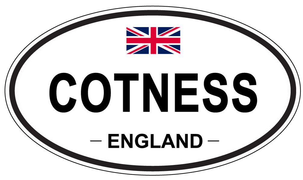 COTNESS, ENGLAND - Oval Sticker
