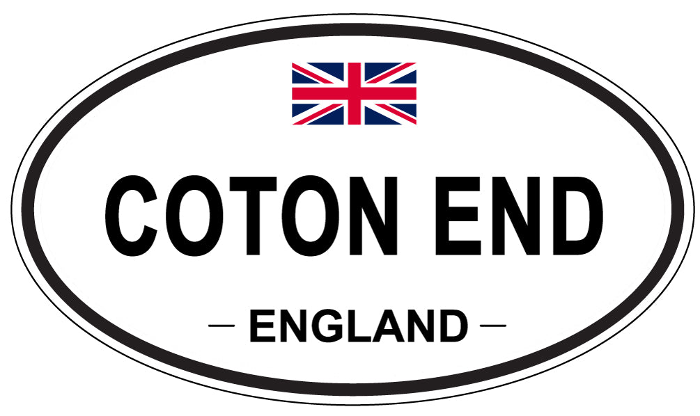 COTON END, ENGLAND - Oval Sticker