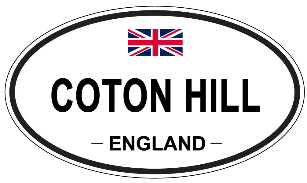 COTON HILL, ENGLAND - Oval Sticker