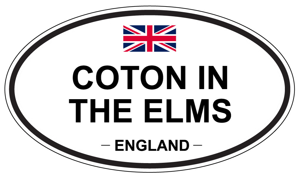 COTON IN THE ELMS, ENGLAND - Oval Sticker