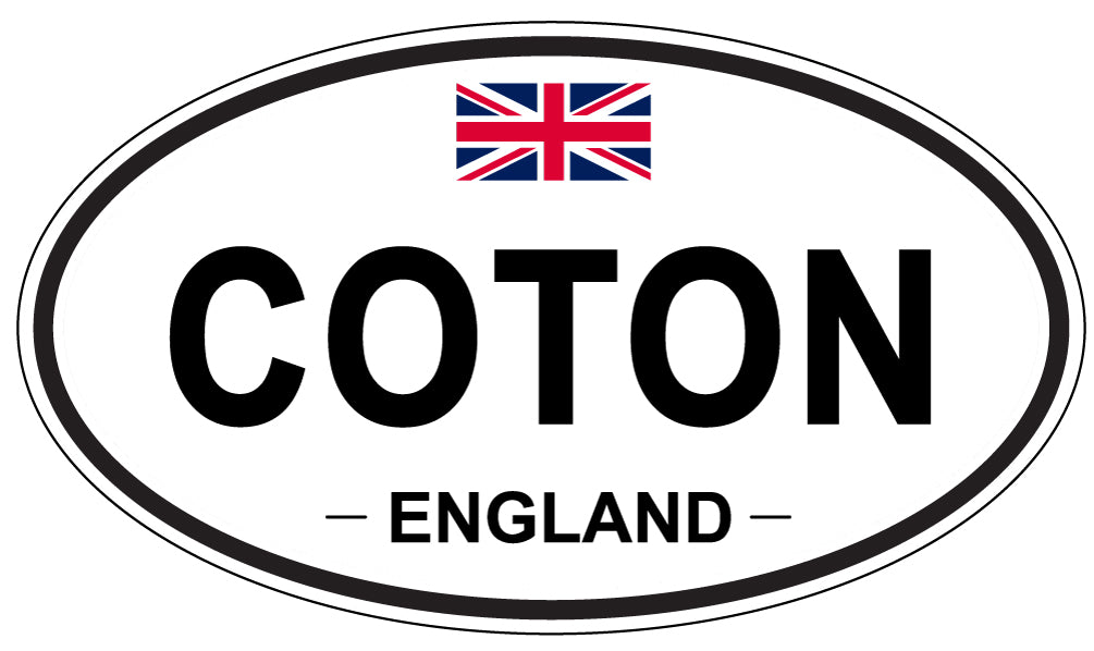 COTON, ENGLAND - Oval Sticker