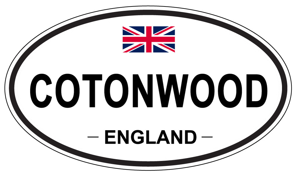 COTONWOOD, ENGLAND - Oval Sticker
