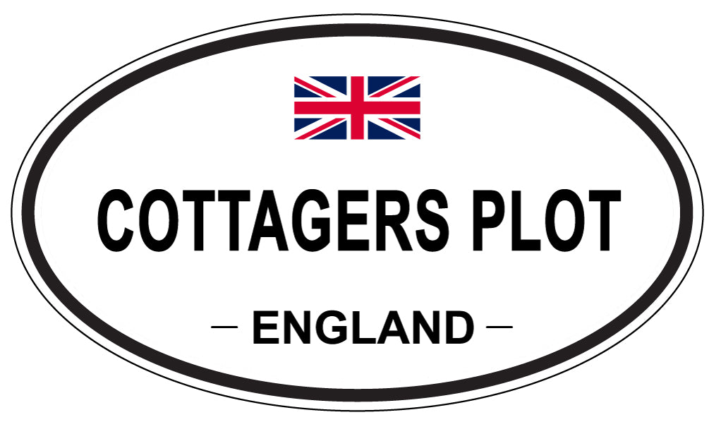 COTTAGERS PLOT, ENGLAND - Oval Sticker