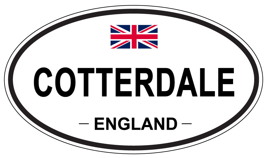 COTTERDALE, ENGLAND - Oval Sticker