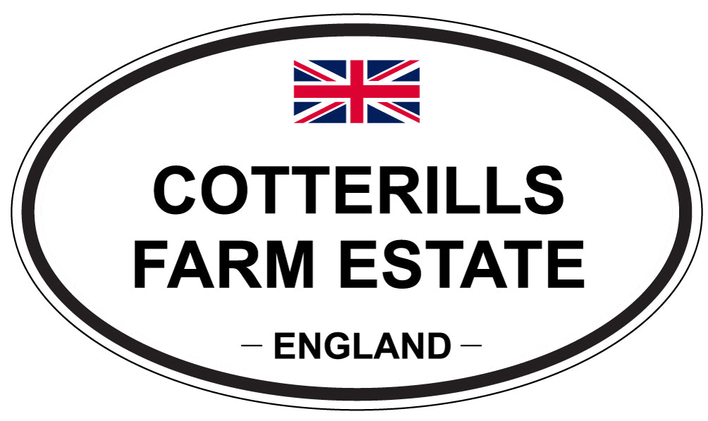 COTTERILLS FARM ESTATE, ENGLAND - Oval Sticker