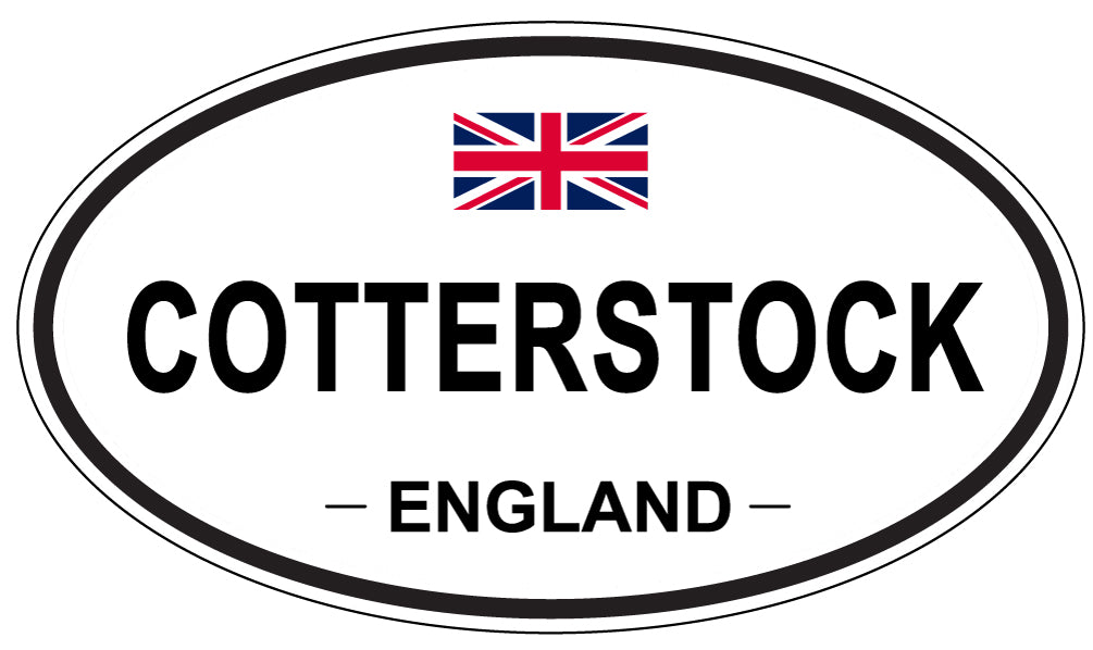 COTTERSTOCK, ENGLAND - Oval Sticker