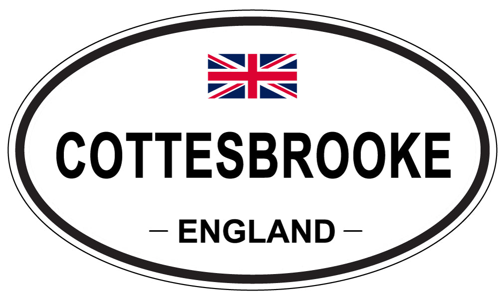COTTESBROOKE, ENGLAND - Oval Sticker