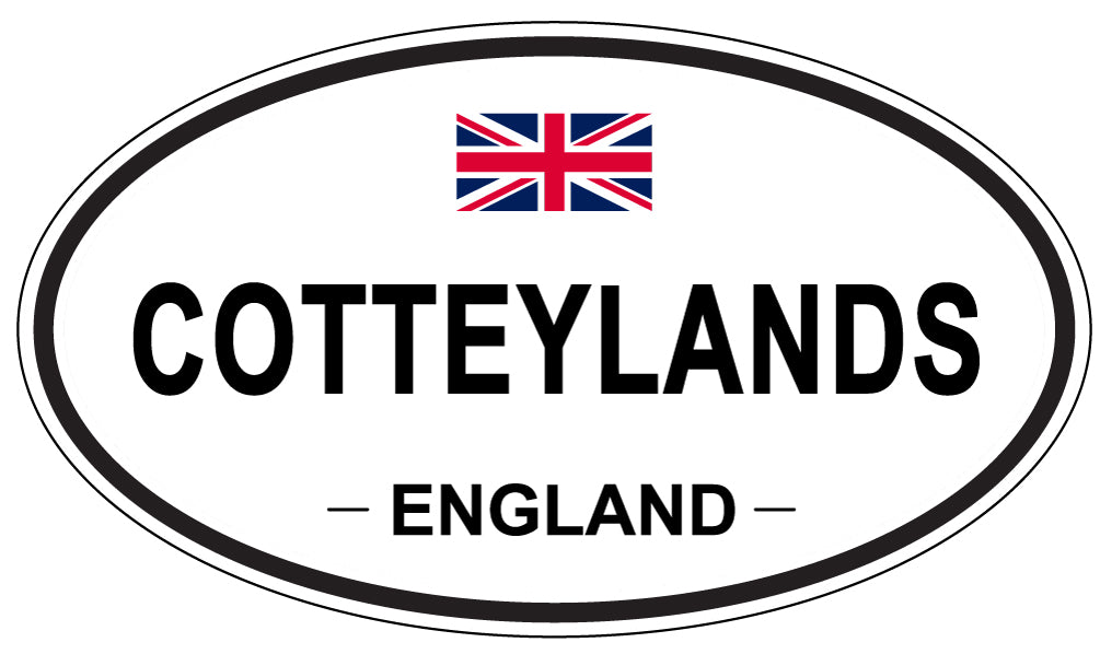 COTTEYLANDS, ENGLAND - Oval Sticker