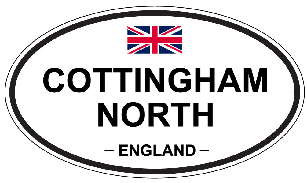 COTTINGHAM NORTH, ENGLAND - Oval Sticker