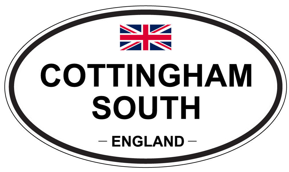 COTTINGHAM SOUTH, ENGLAND - Oval Sticker