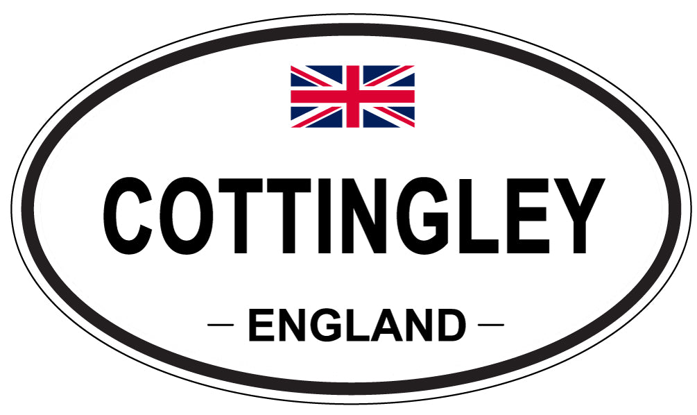 COTTINGLEY, ENGLAND - Oval Sticker