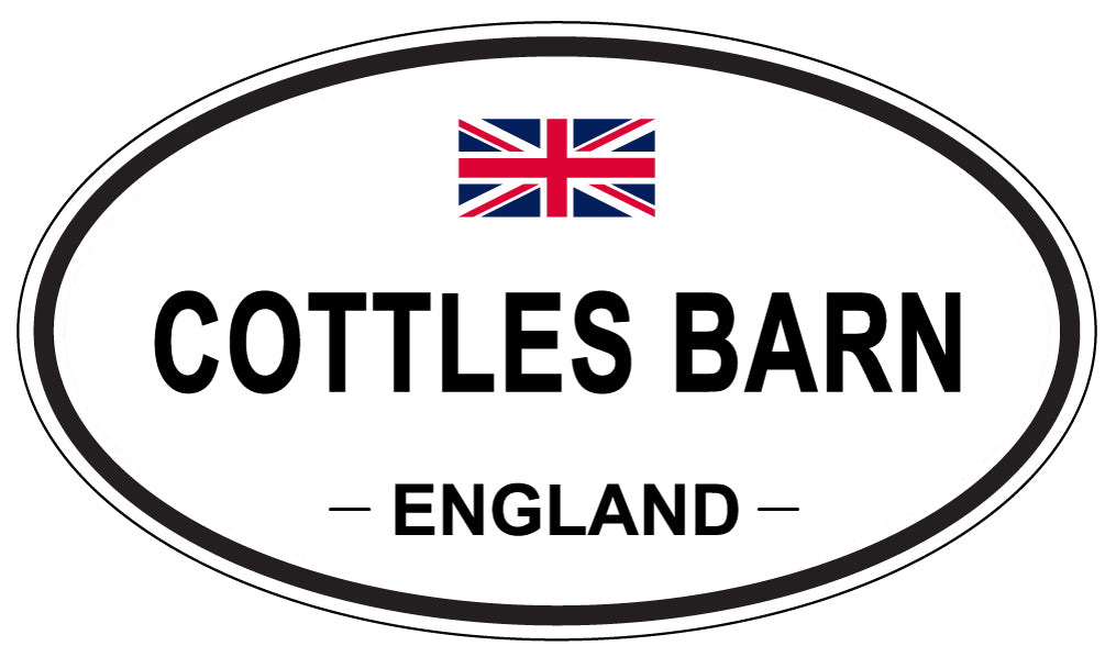 COTTLES BARN, ENGLAND - Oval Sticker