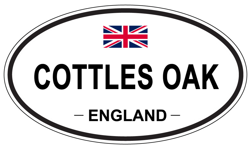 COTTLES OAK, ENGLAND - Oval Sticker