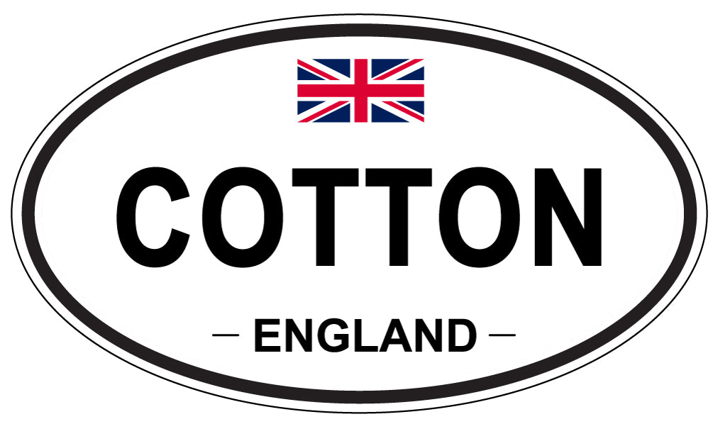 COTTON, ENGLAND - Oval Sticker