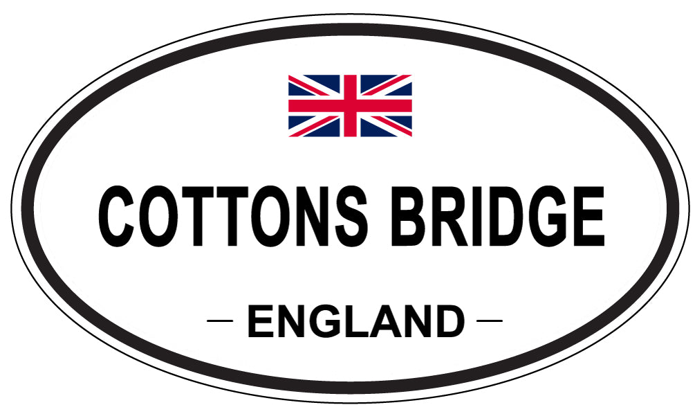 COTTONS BRIDGE, ENGLAND - Oval Sticker
