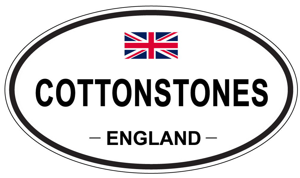 COTTONSTONES, ENGLAND - Oval Sticker